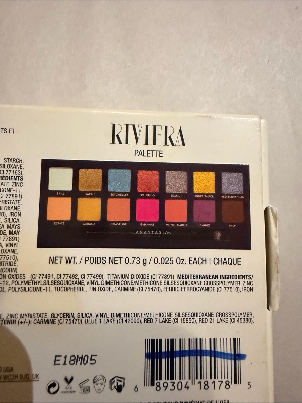 Anastasia Beverly Hills Riviera Eyeshadow Palette ABH Discontinued 14 Shades - Picture 3 of 5